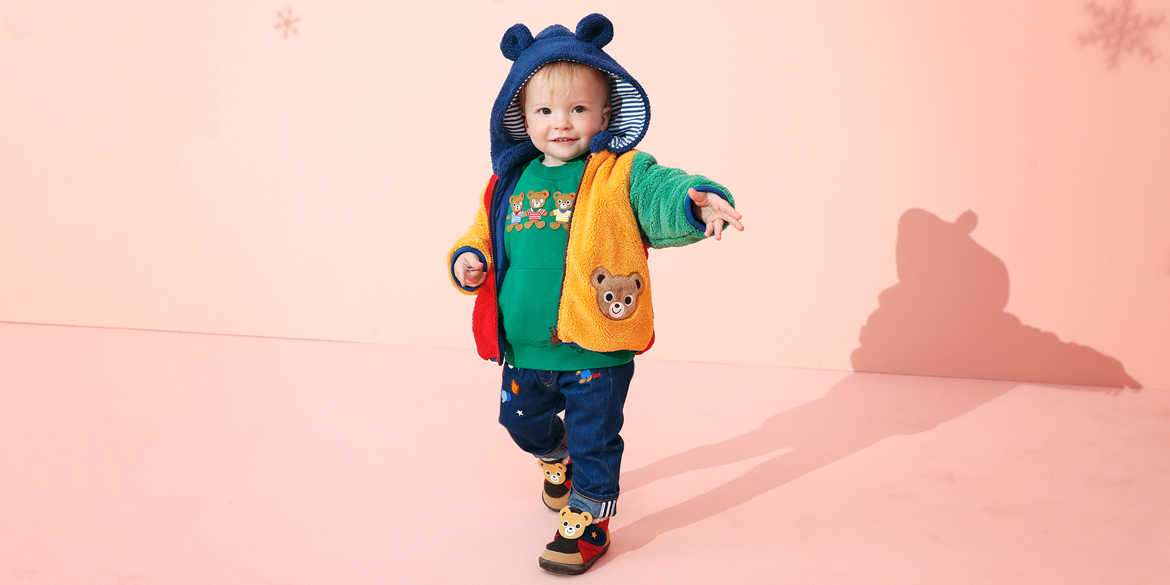 Size 100cm; US Kids 3T-4T New Miki House Children's Collar Rainbow Long-Sleeve 