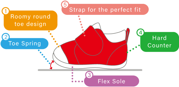 Indoor Shoes in Smooth Leather with Hook-&-Loop Strap, for Babies Gold