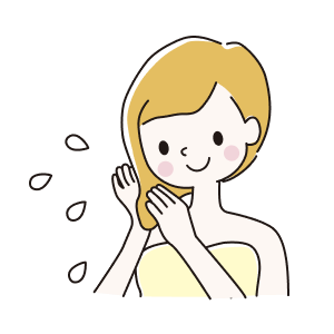 髪の水気を切る