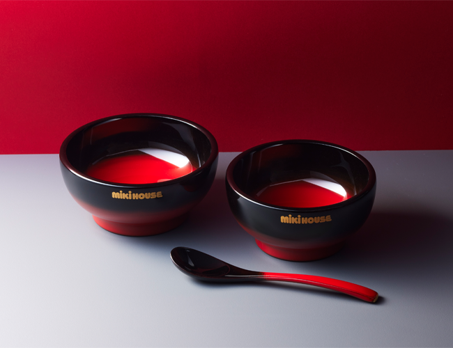 MIKI HOUSE x Wajima-Nuri Feeding Set